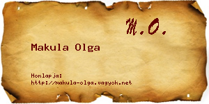 Makula Olga névjegykártya