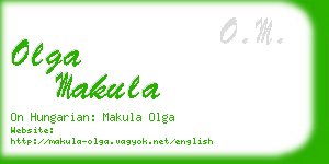 olga makula business card